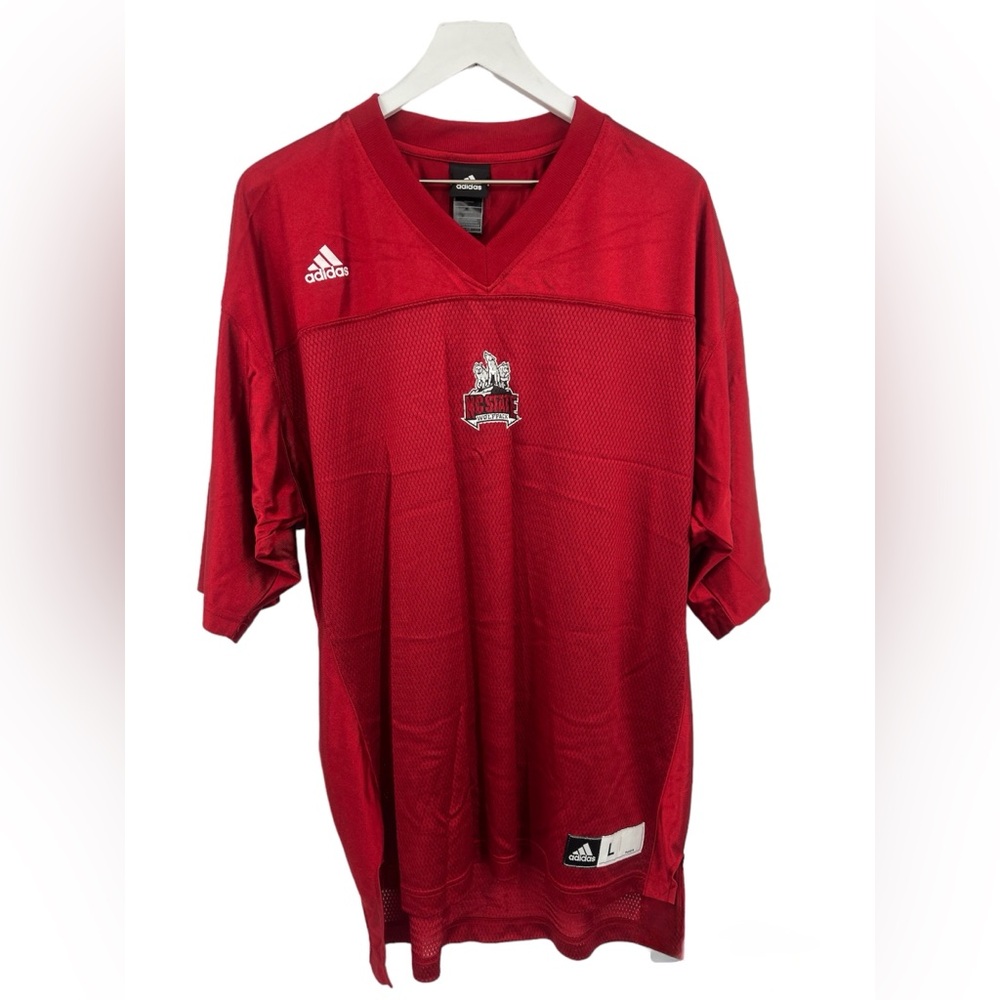 Adidas Men College NC State Wolfpack Football Jersey Red large